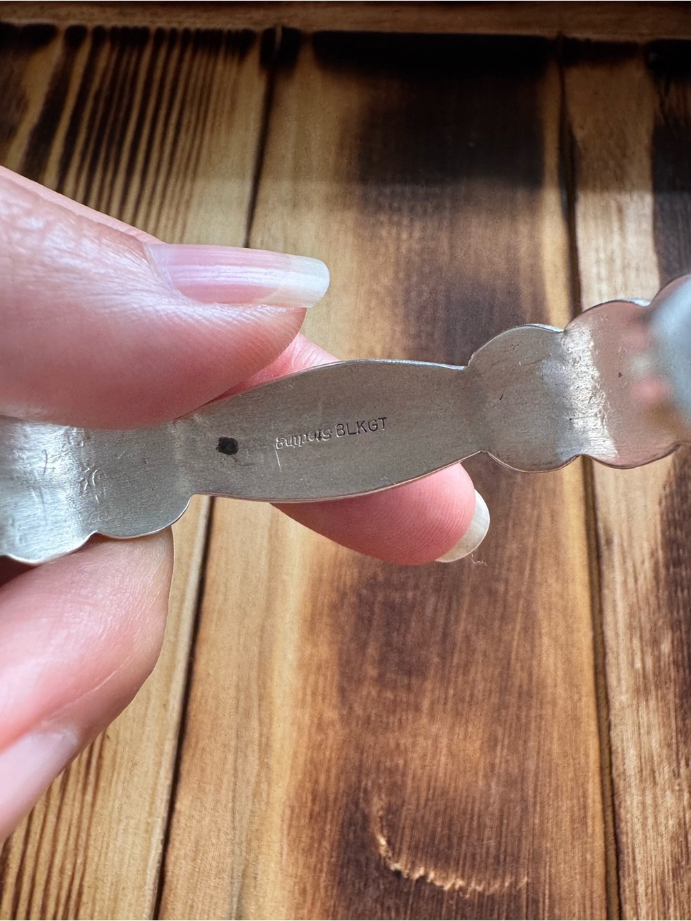 Vtg Arnold Blackgoat Sterling Stamped Cuff - Picture 5 of 7